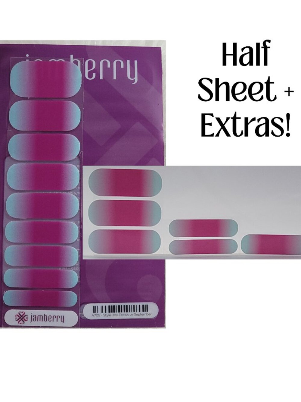 Jamberry Nail Wraps, StyleBox Exclusive, Half Sheet+Extras